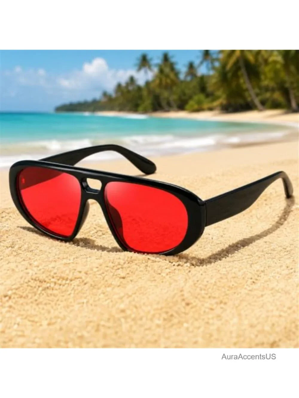 Vintage Aviator Sunglasses UV400 Lightweight Square Frame Women Men